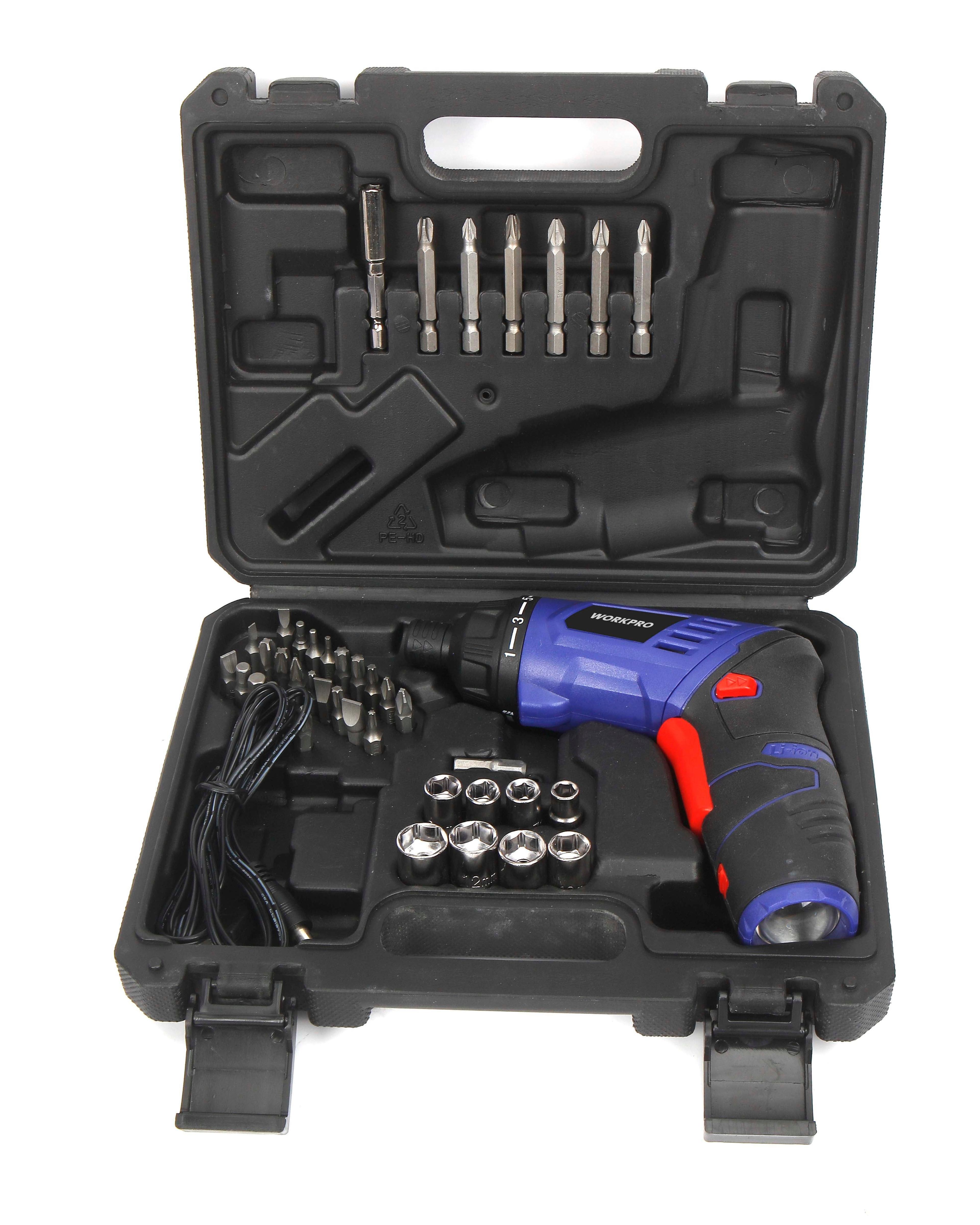 DESTORNILLADOR LITIO ION 4.0V 40 PIEZAS-0