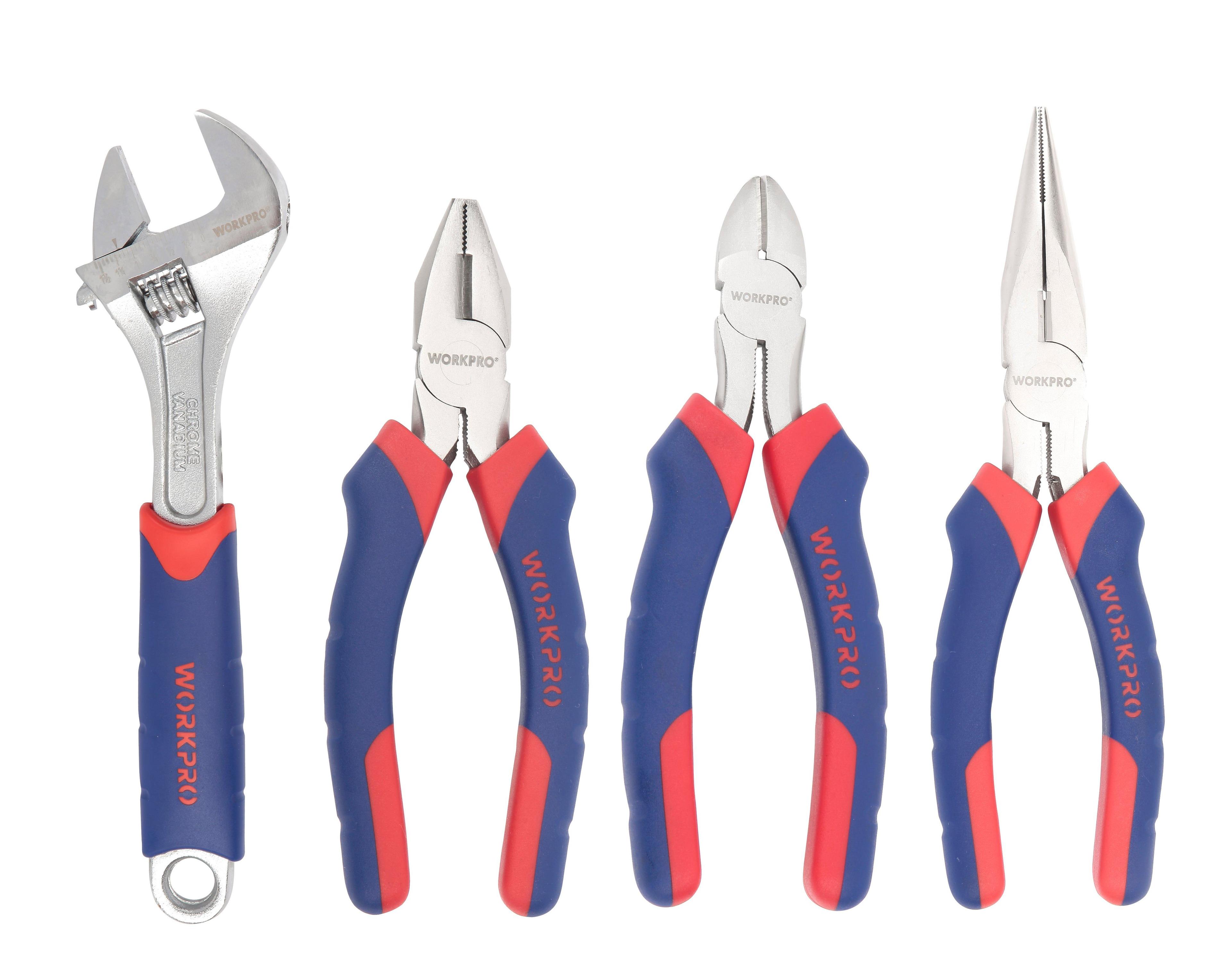 JUEGO SET DE ALICATES Y LLAVE AJUSTABLE 4 PIEZAS-0