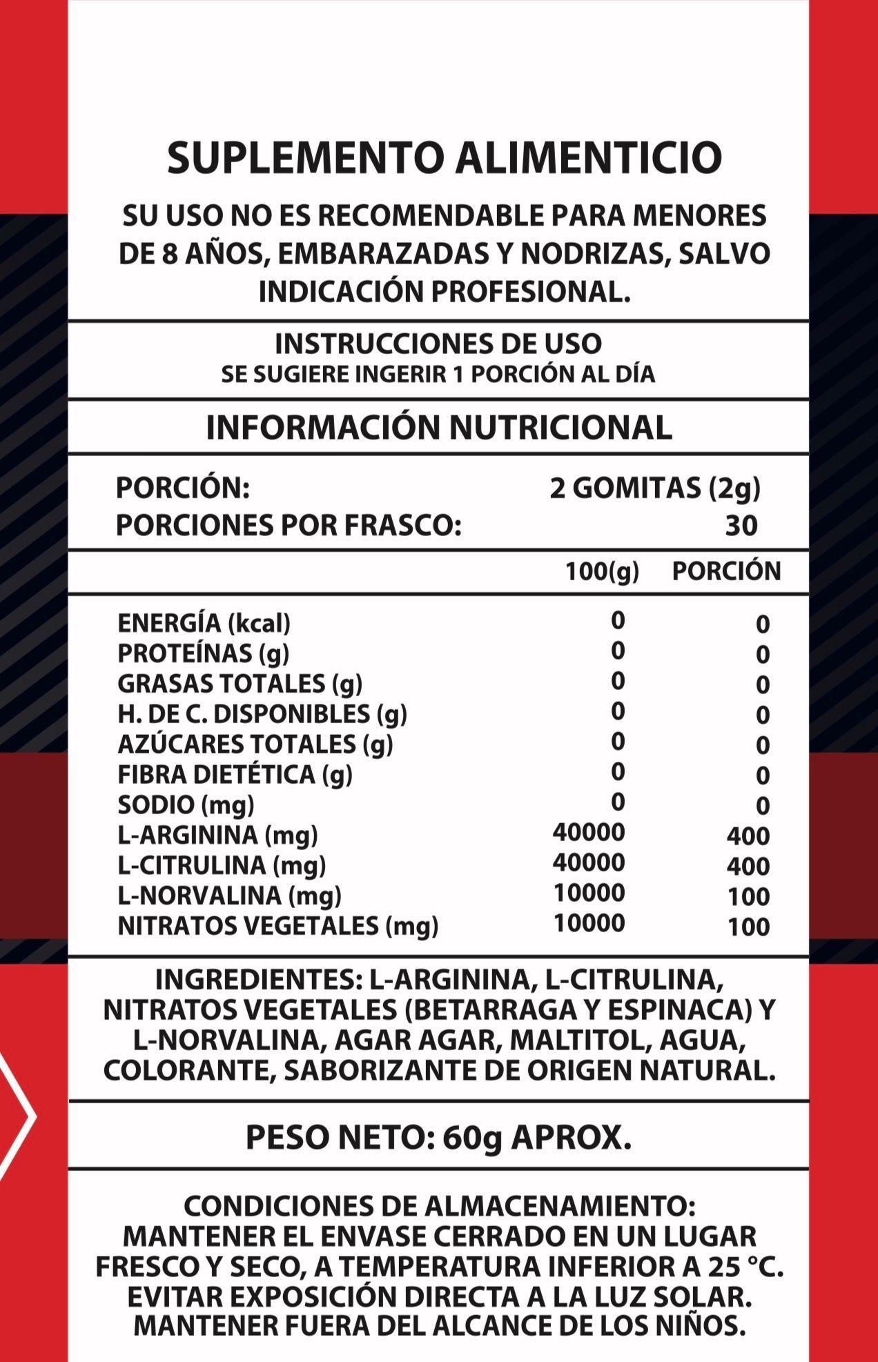 Oxido Nitrico x 3 Unidades Gomitas-3