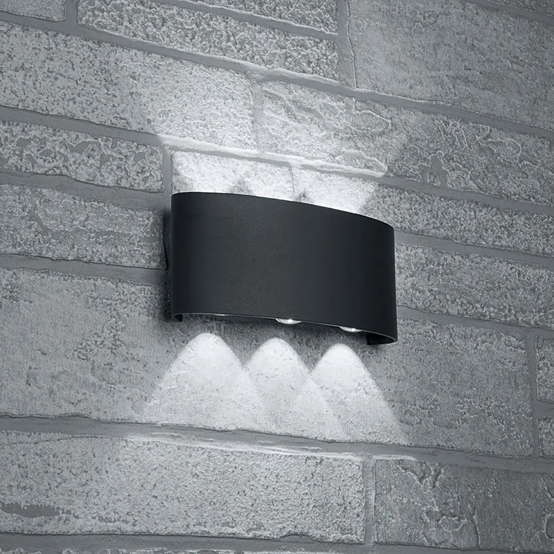 Aplique Led City Technolamp Luz Fria 6w 600lm Ip54 Negro-2