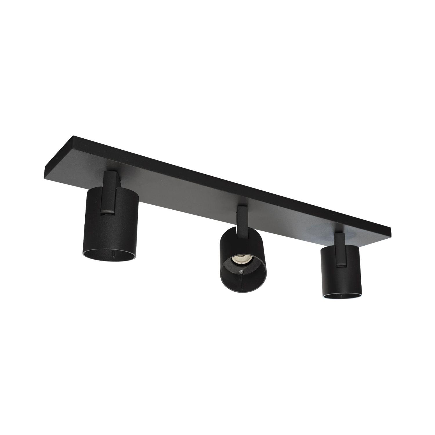 Aplique Sobrepuesto Technolamp Negro 3xgu10 Dirigible Muca -2
