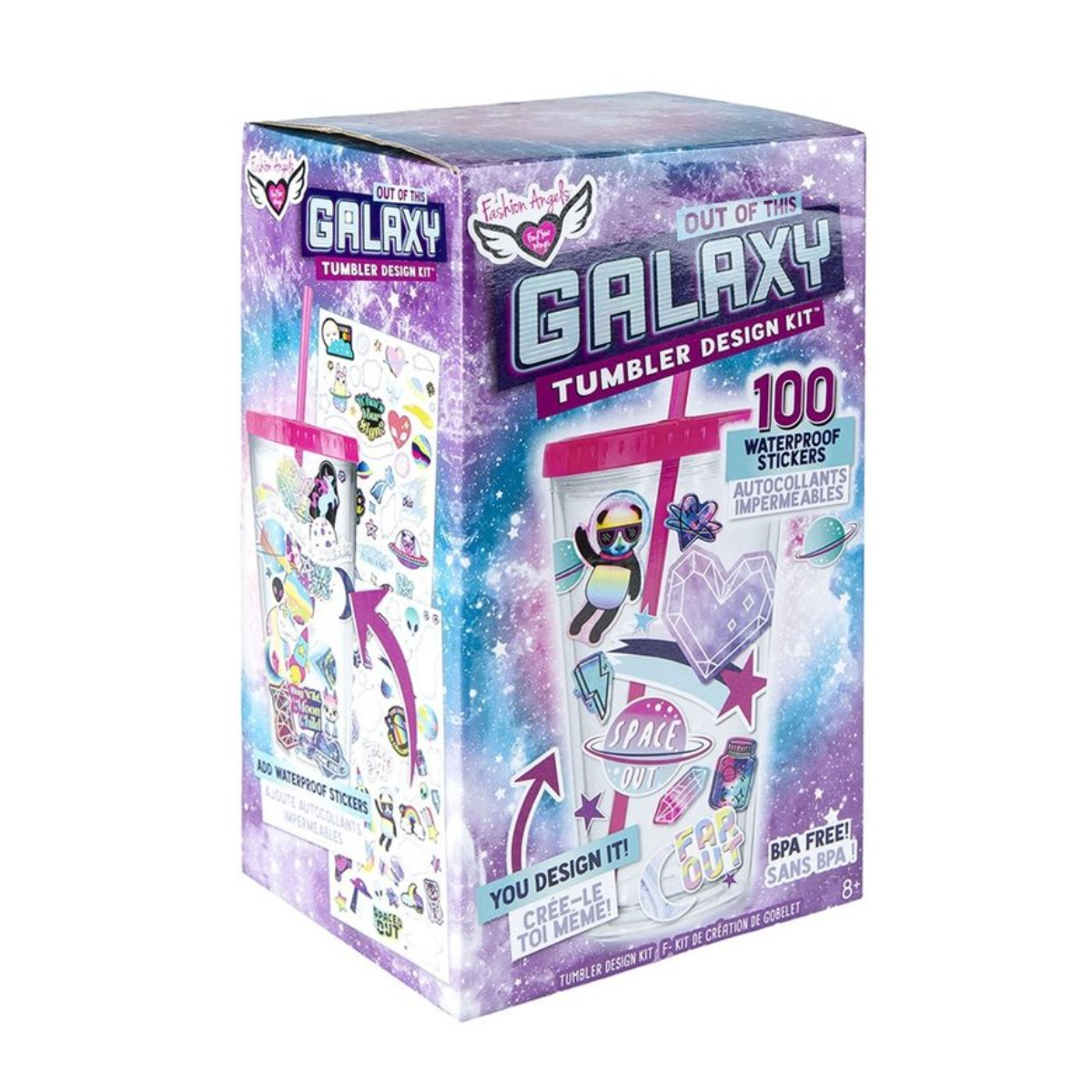 Vaso para Decorar con Stickers Fashion Angels Galaxia-1