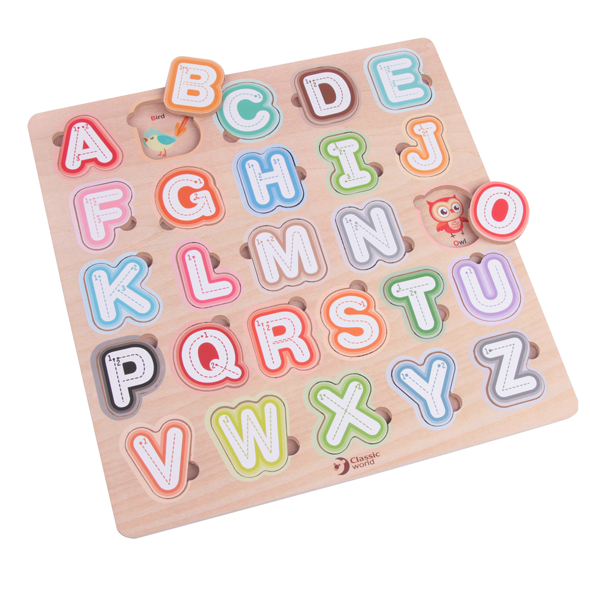 Puzzle Alfabeto Didáctico de Madera Classic World-0