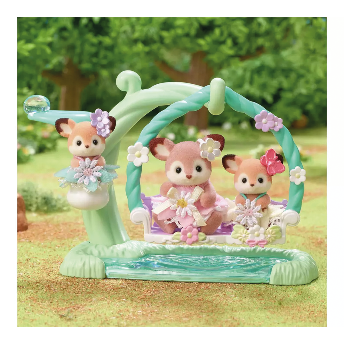 Bebés Ciervo en Columpio Floral Sylvanian Families-2