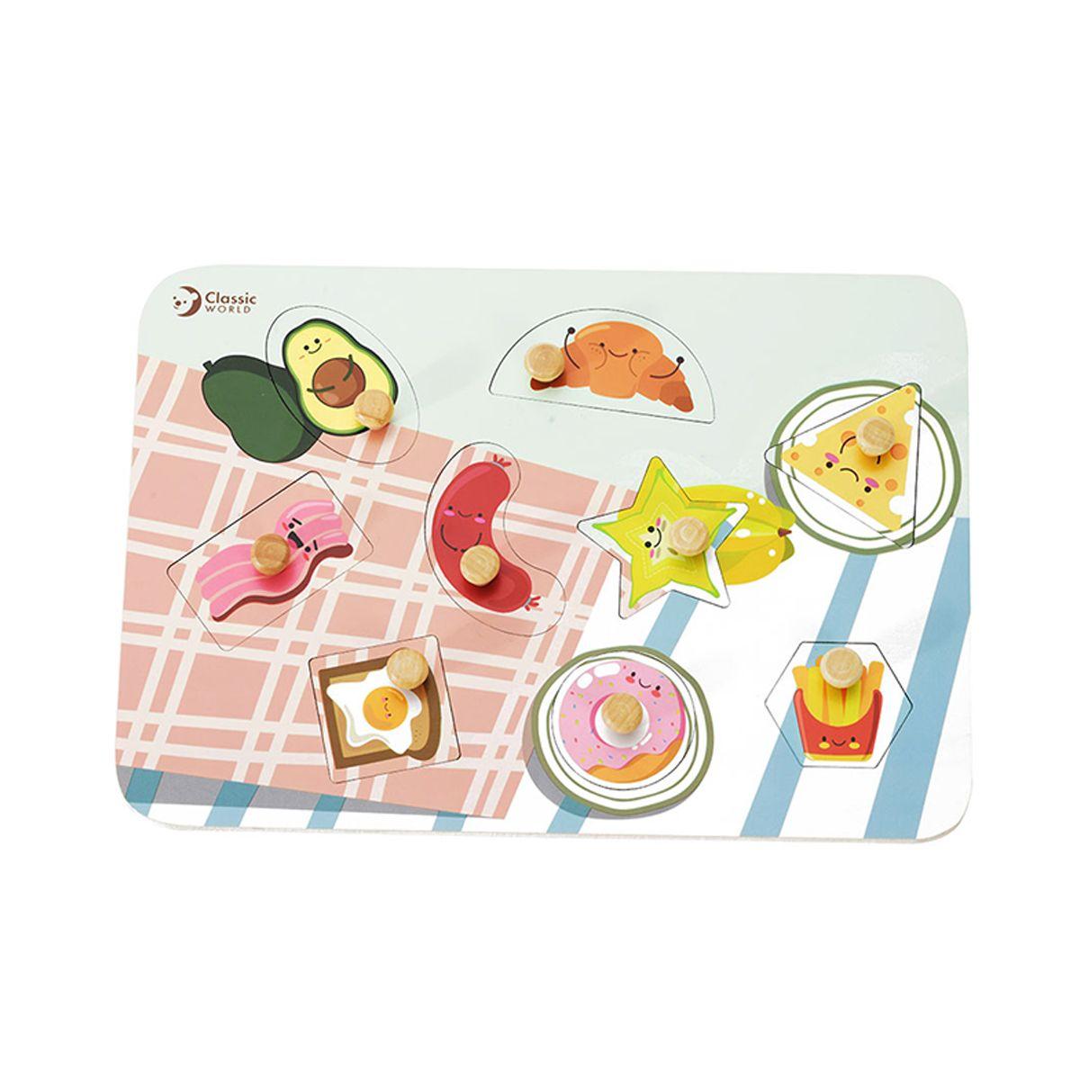 Puzzle Alimentos de Madera Classic World-0
