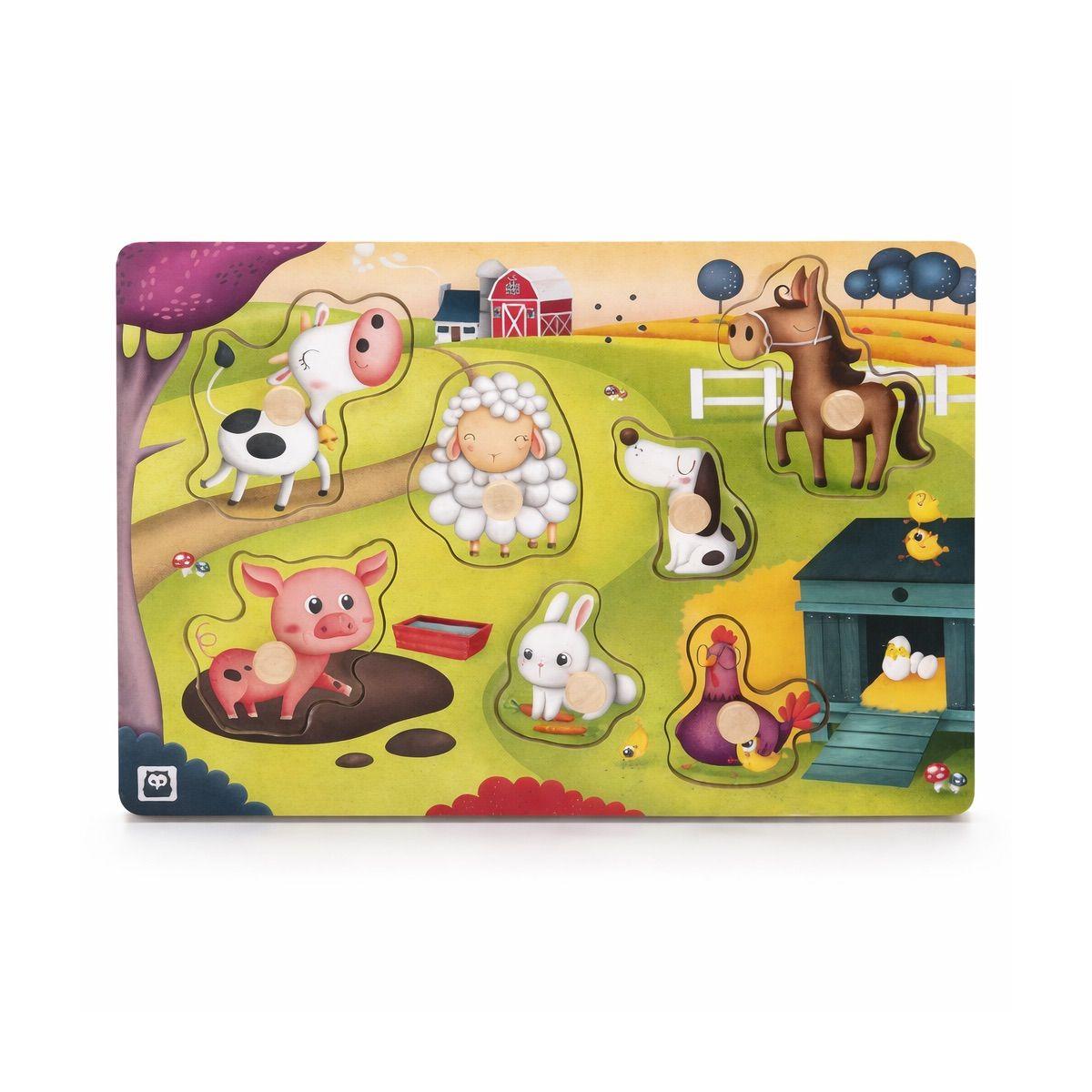 Puzzle Musical Animales de la Granja Eureka Kids-0