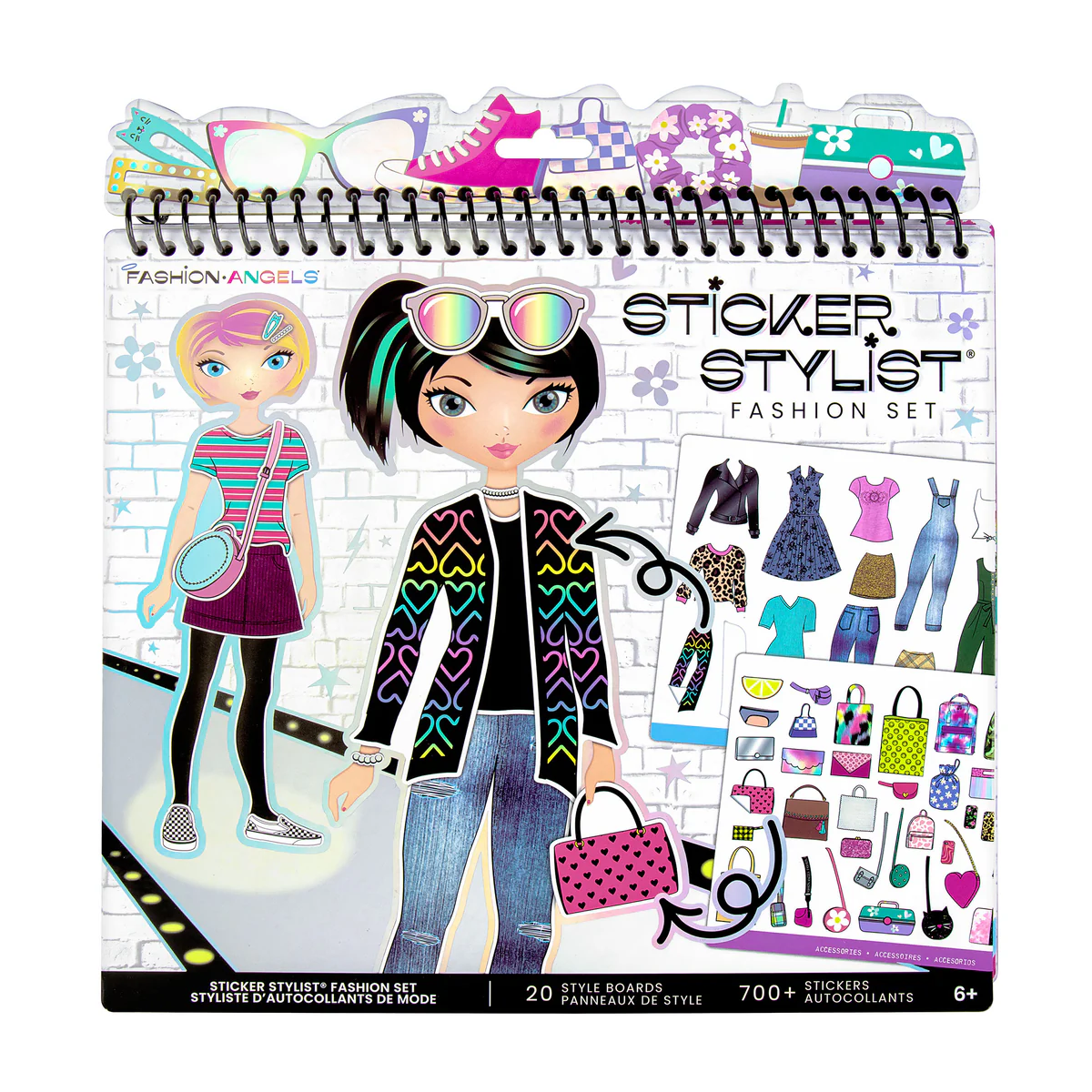 Cuaderno para Diseñar con Stickers Fashion Angels-0