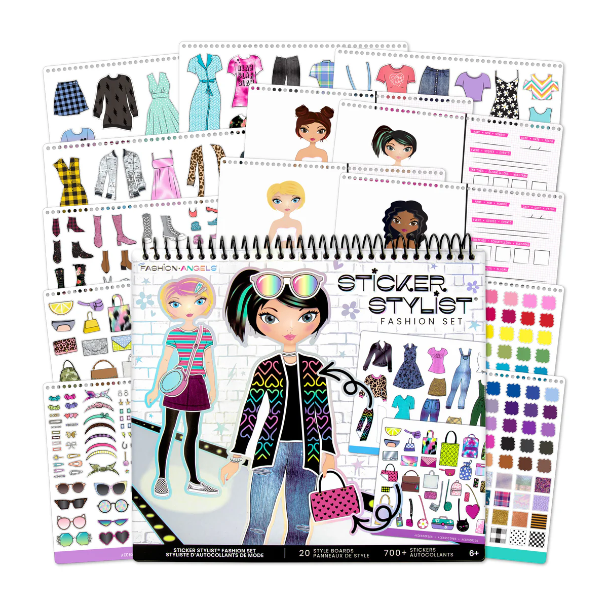 Cuaderno para Diseñar con Stickers Fashion Angels-1
