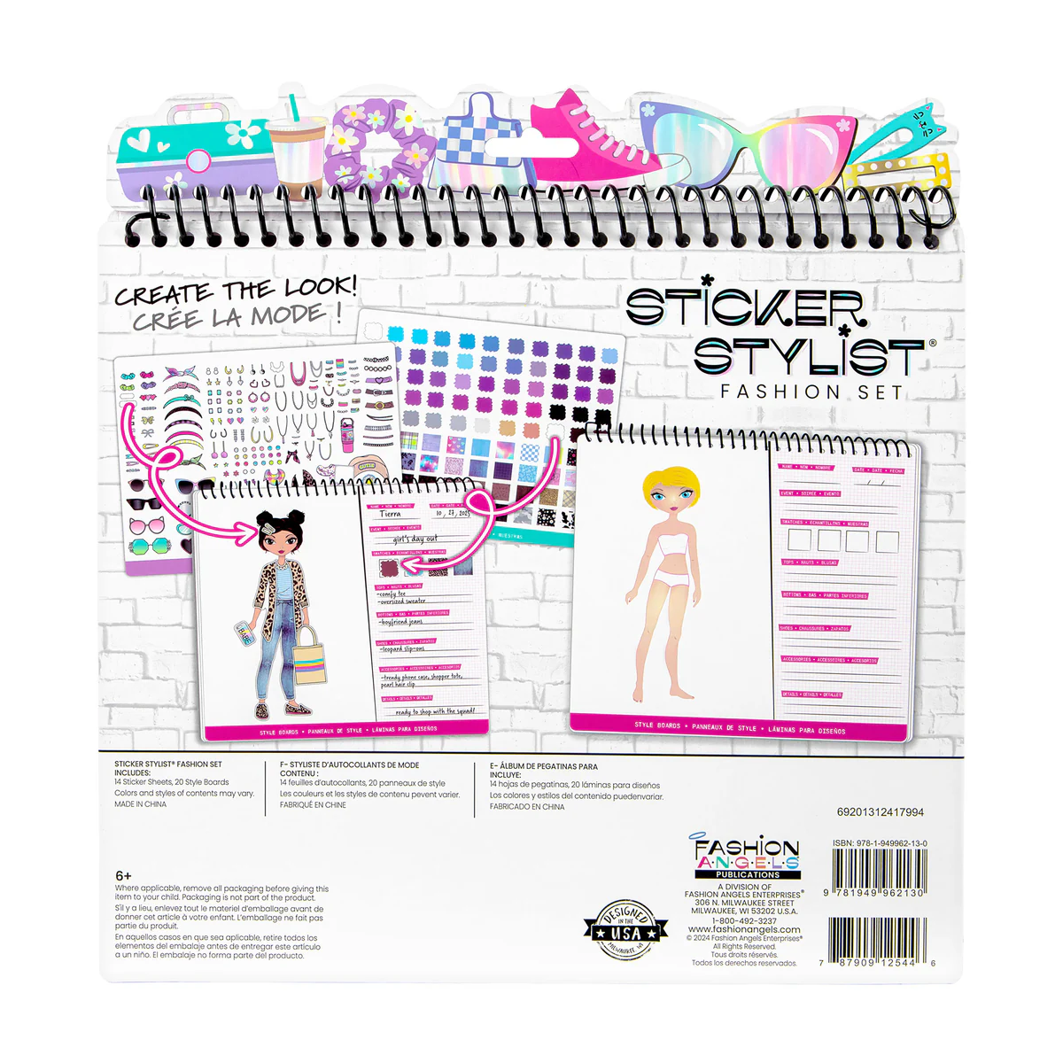 Cuaderno para Diseñar con Stickers Fashion Angels-3