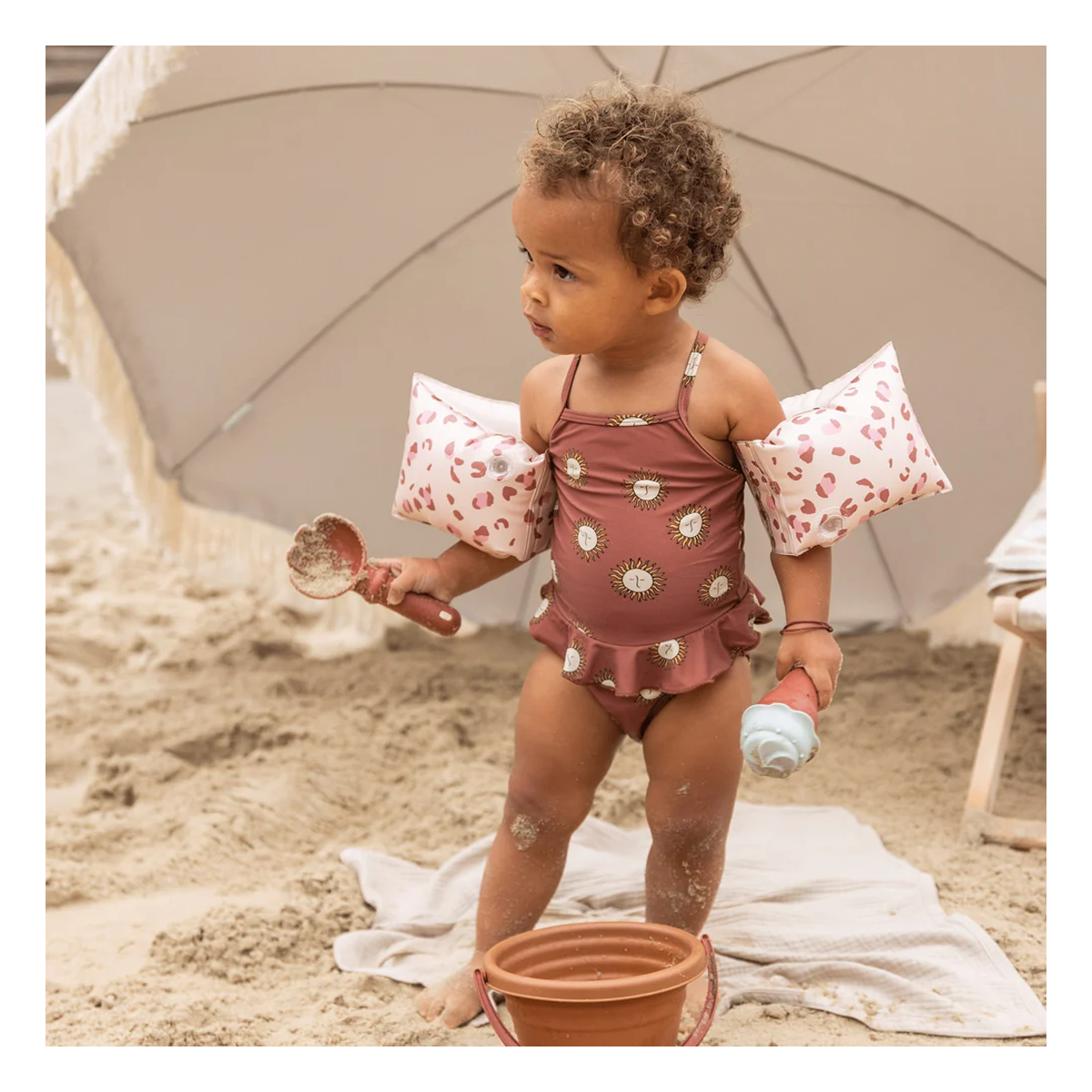 Alitas Flotador Leopardo Rosa Swim Essentials-4