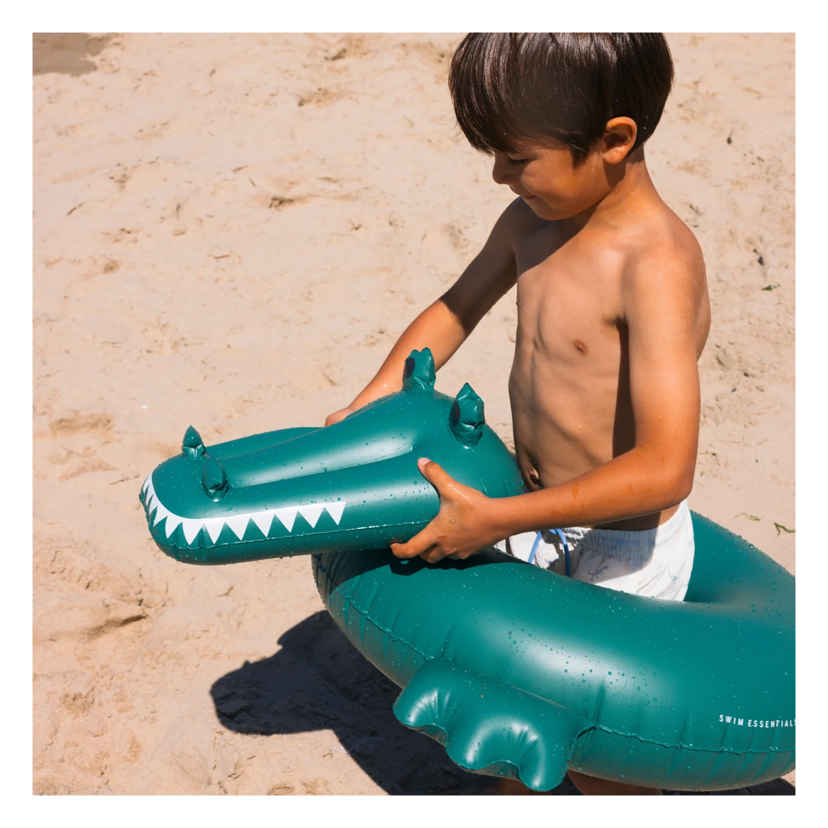 Flotador de Aro Cocodrilo Swim Essentials-2