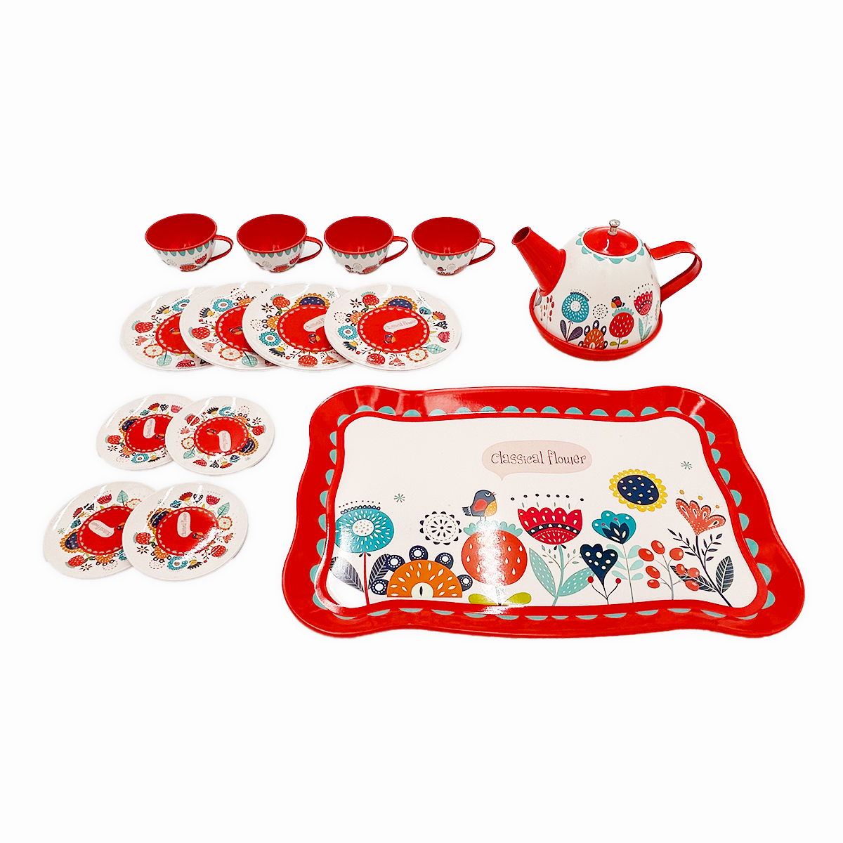 Juego de Té Boutique Rojo 15pcs-2