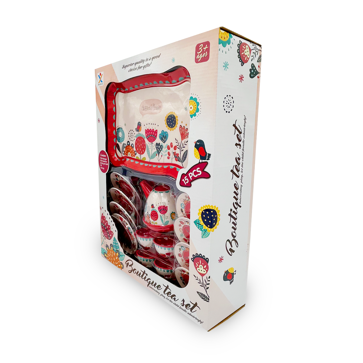 Juego de Té Boutique Rojo 15pcs-3