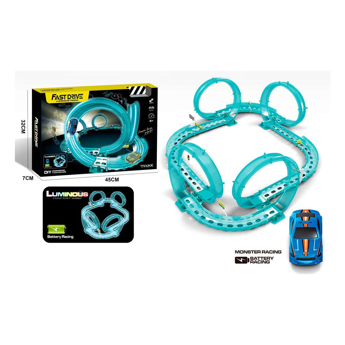 Pista de Auto Luminosa Magnetics con 4 Loops-1