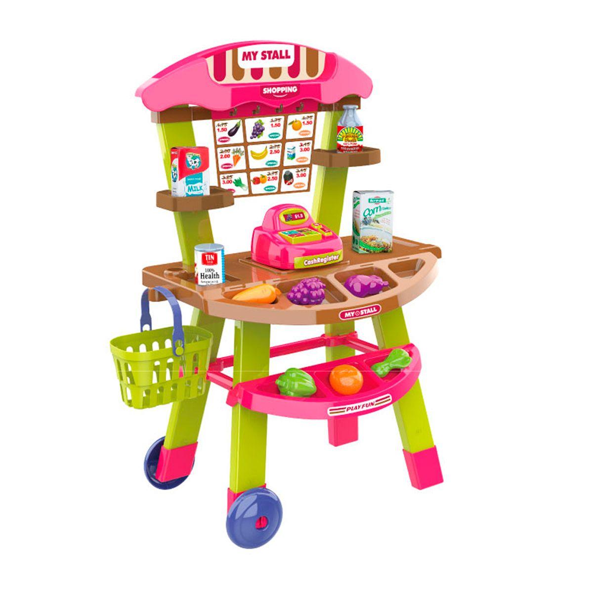 Puesto de Mercado con Caja Registradora-0