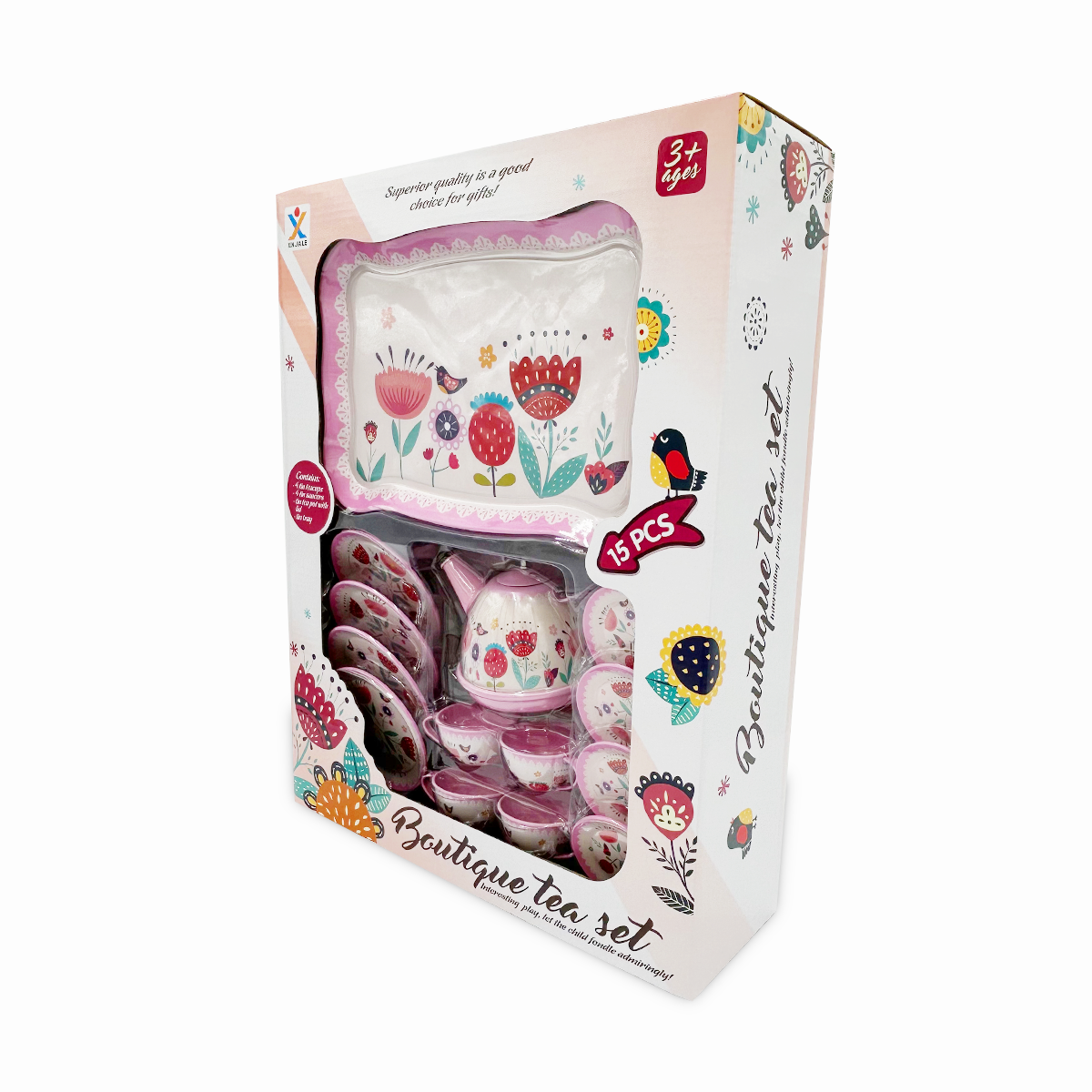 Juego de Té Boutique Rosado 15pcs-3