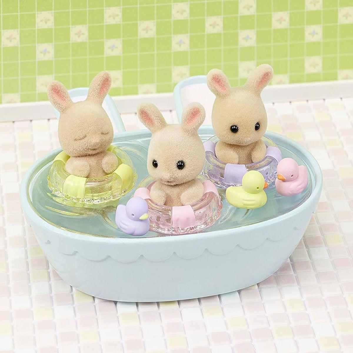 Trillizos Conejos de Leche Bebés Sylvanian Families-2