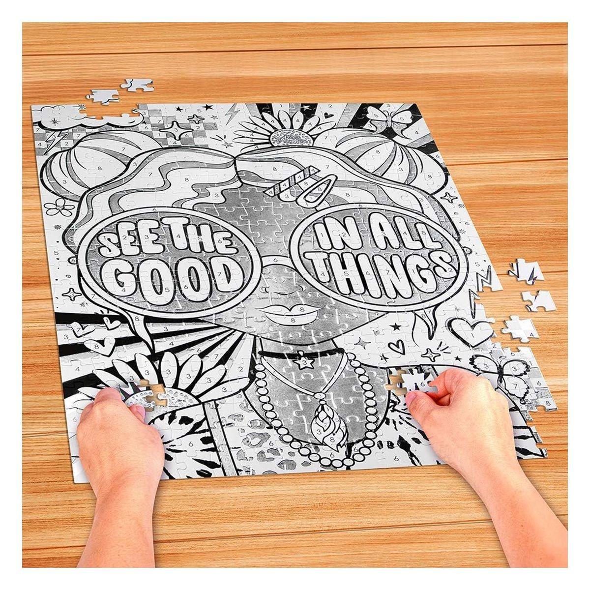 Puzzle para Colorear por Números Moda Fashion Angels-2