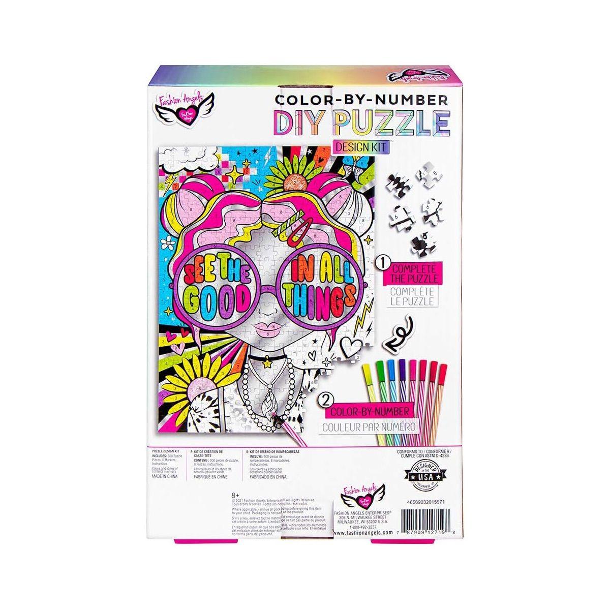 Puzzle para Colorear por Números Moda Fashion Angels-4