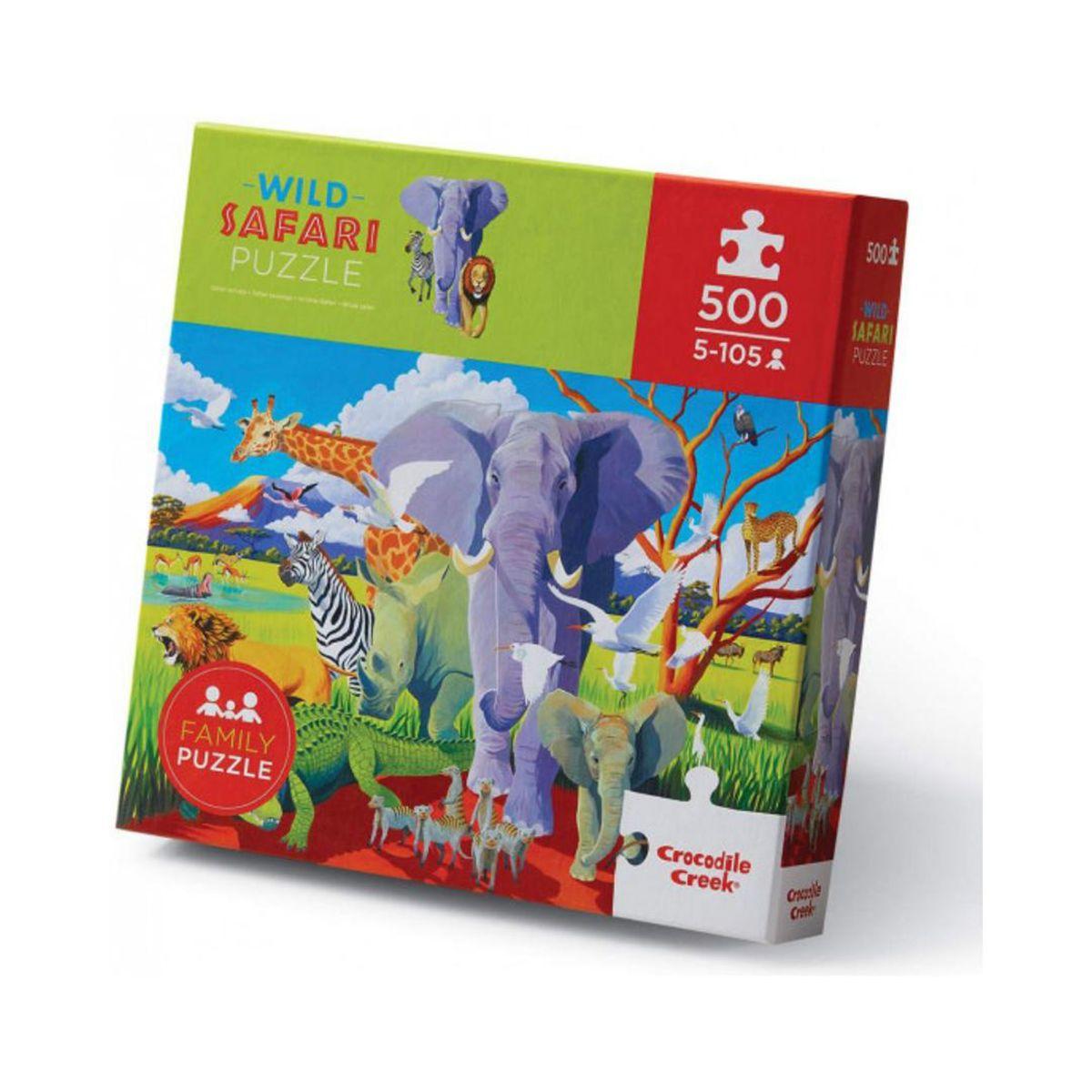 Puzzle Safari Salvaje Crocodile Creek 500 Piezas-0