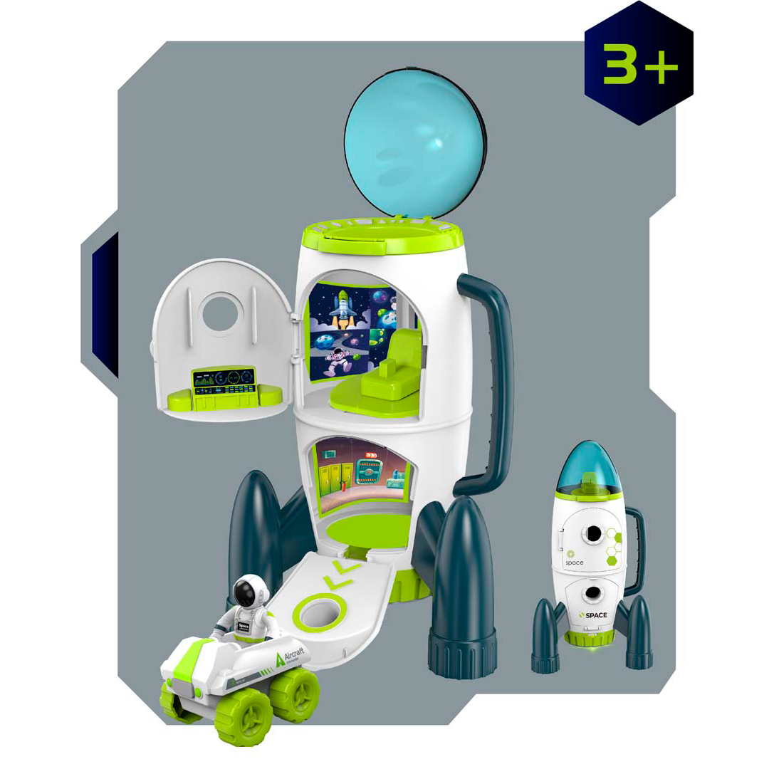 Cohete Espacial con Luces, Sonidos y Figuras-1