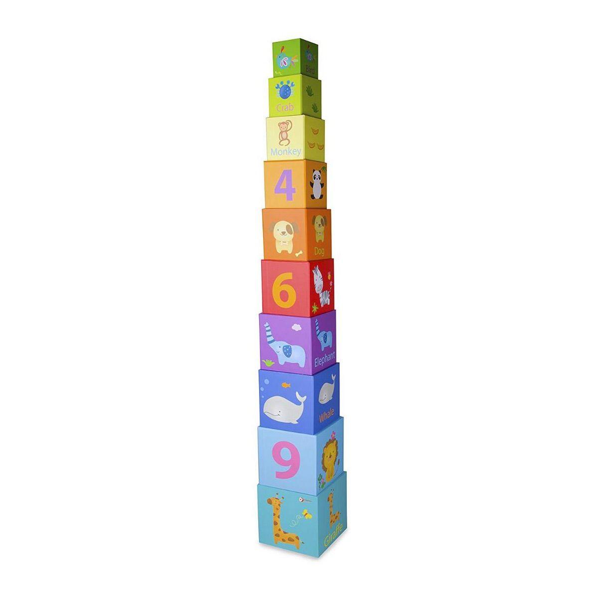 Cubos Apilables Animales y Números Classic World-2