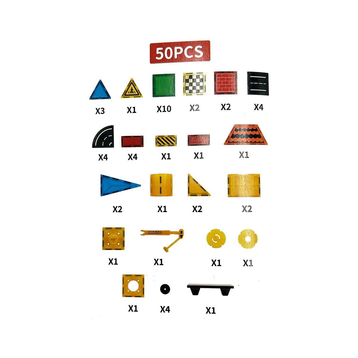 Bloques Magnéticos Constructor de Sueños 50pcs Magnetics-3