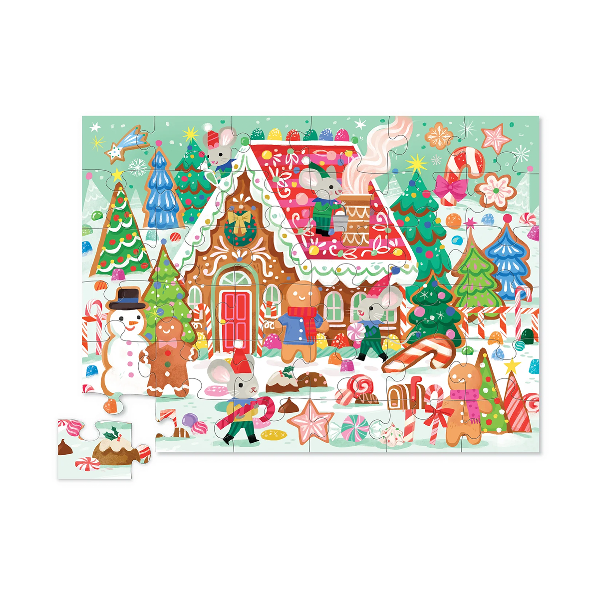 Puzzle Navideño Casa de Jengibre 36pcs Crocodile Creek-1
