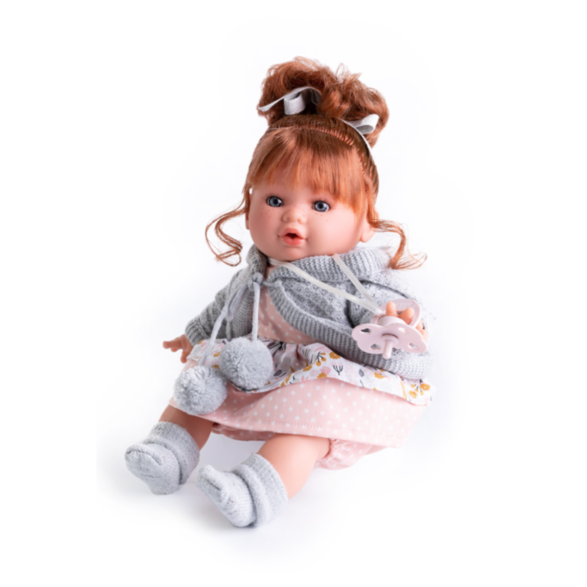 Muñeca Dato Lagrimitas Vestido y Chaqueta Gris Antonio Juan-0
