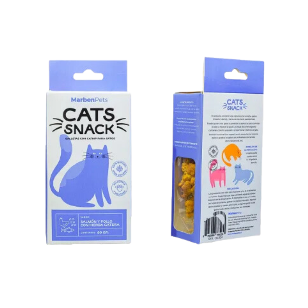 Cats Snack Galletas Con Catnip Salmón Y Pollo 80gr-2