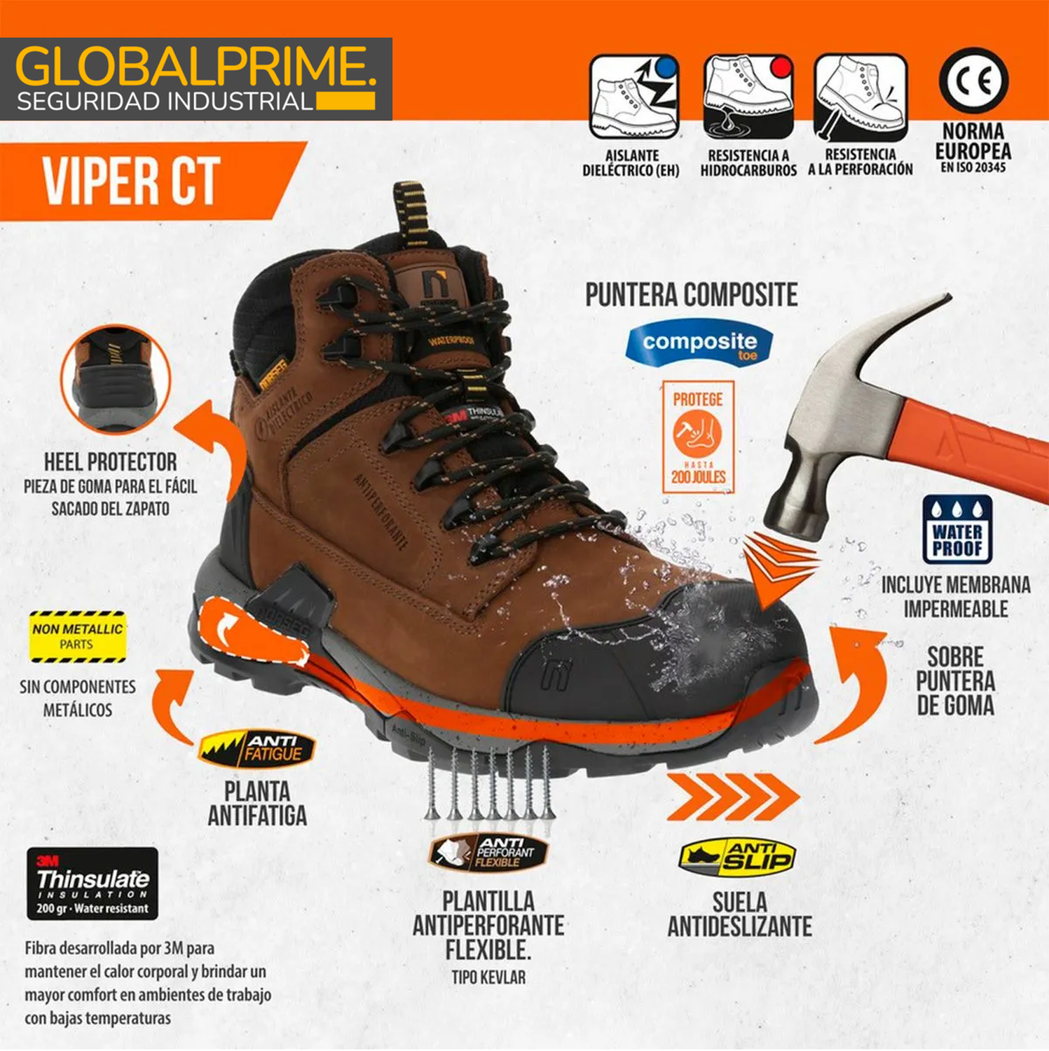 Botin de Seguridad Norseg Viper CT-7