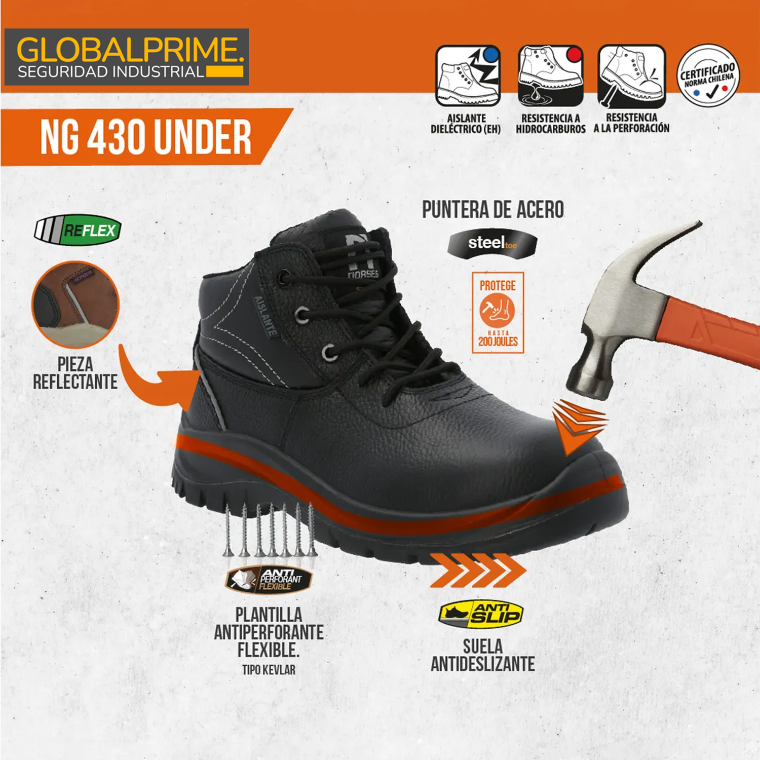 Botín de seguridad Under NG430-6