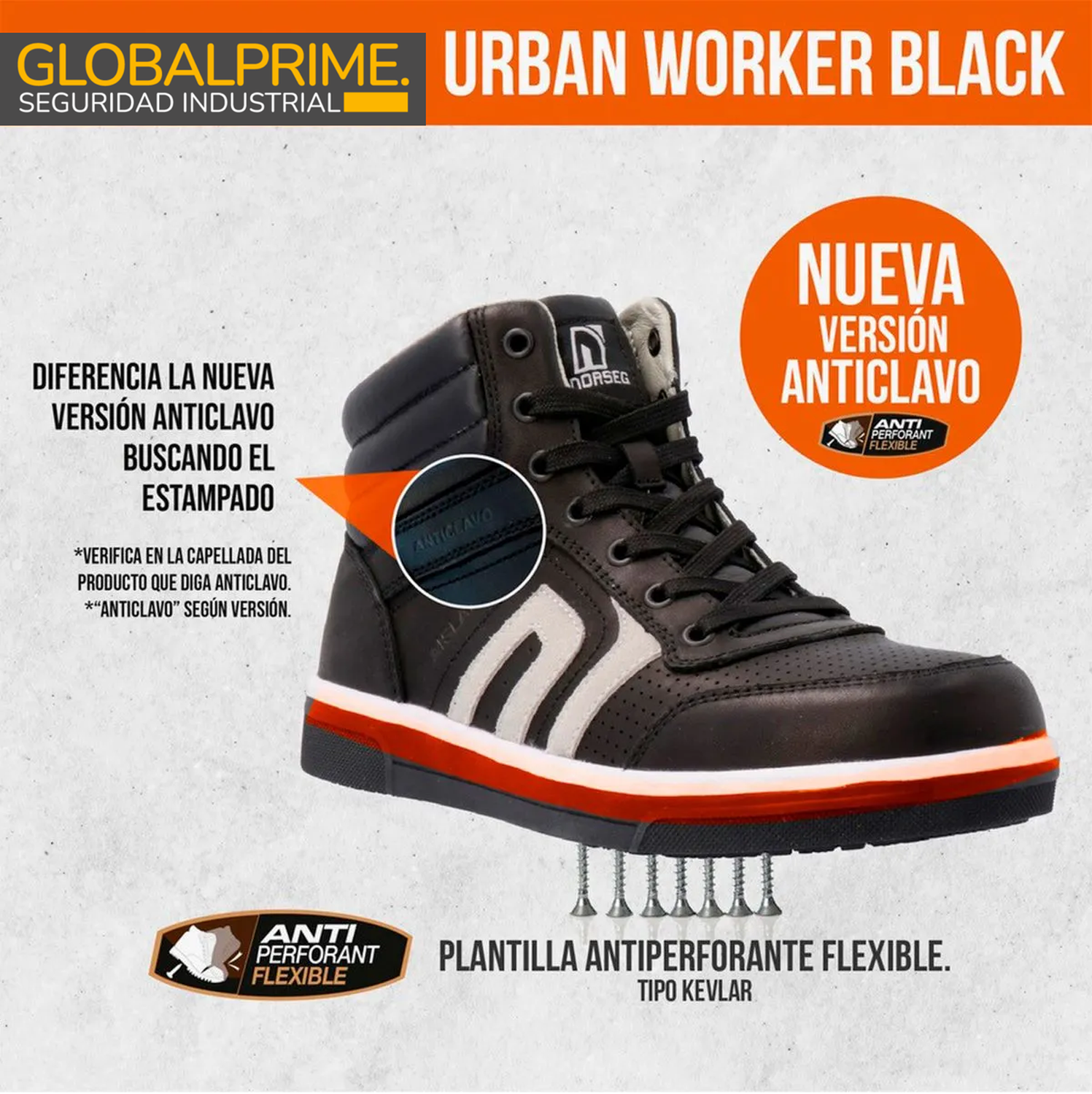 Botin de Seguridad Urban Worker Black-6