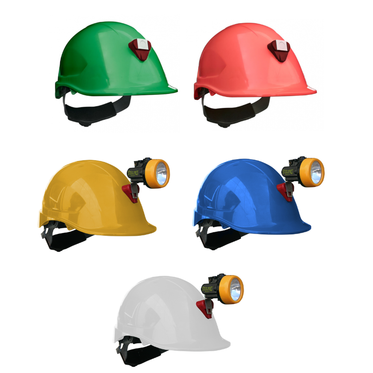 Casco Steelpro MTA ABS con portalampara-0