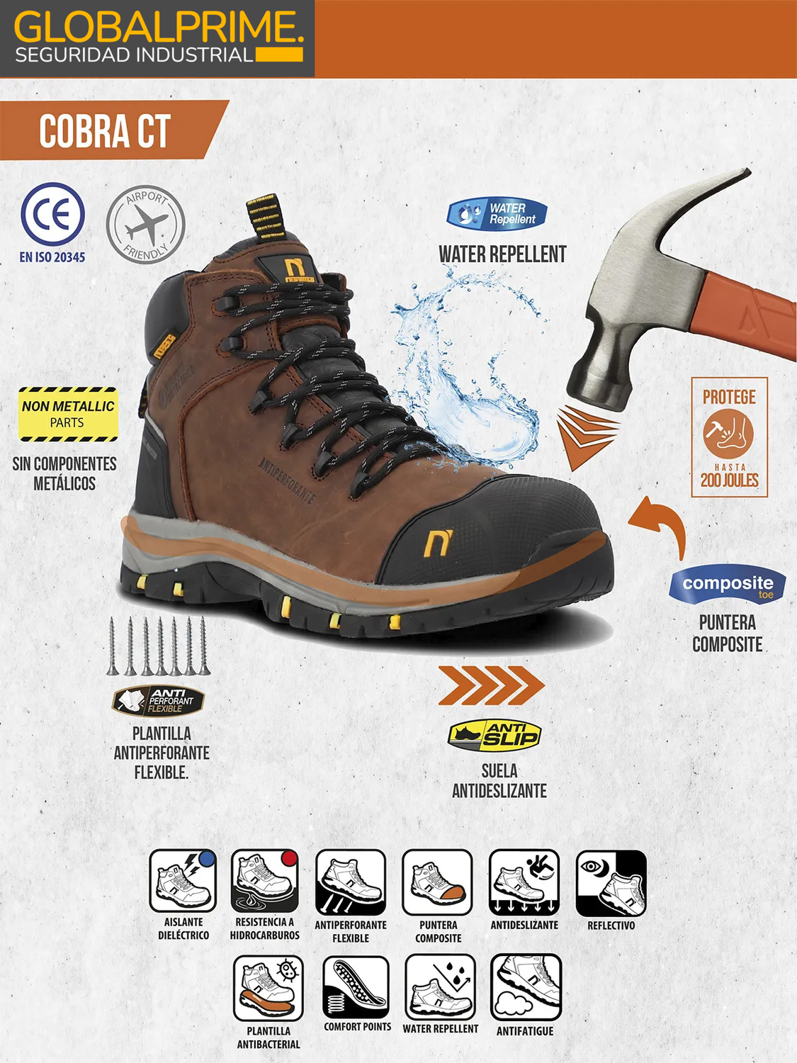 Botin de seguridad Cobra CT-7