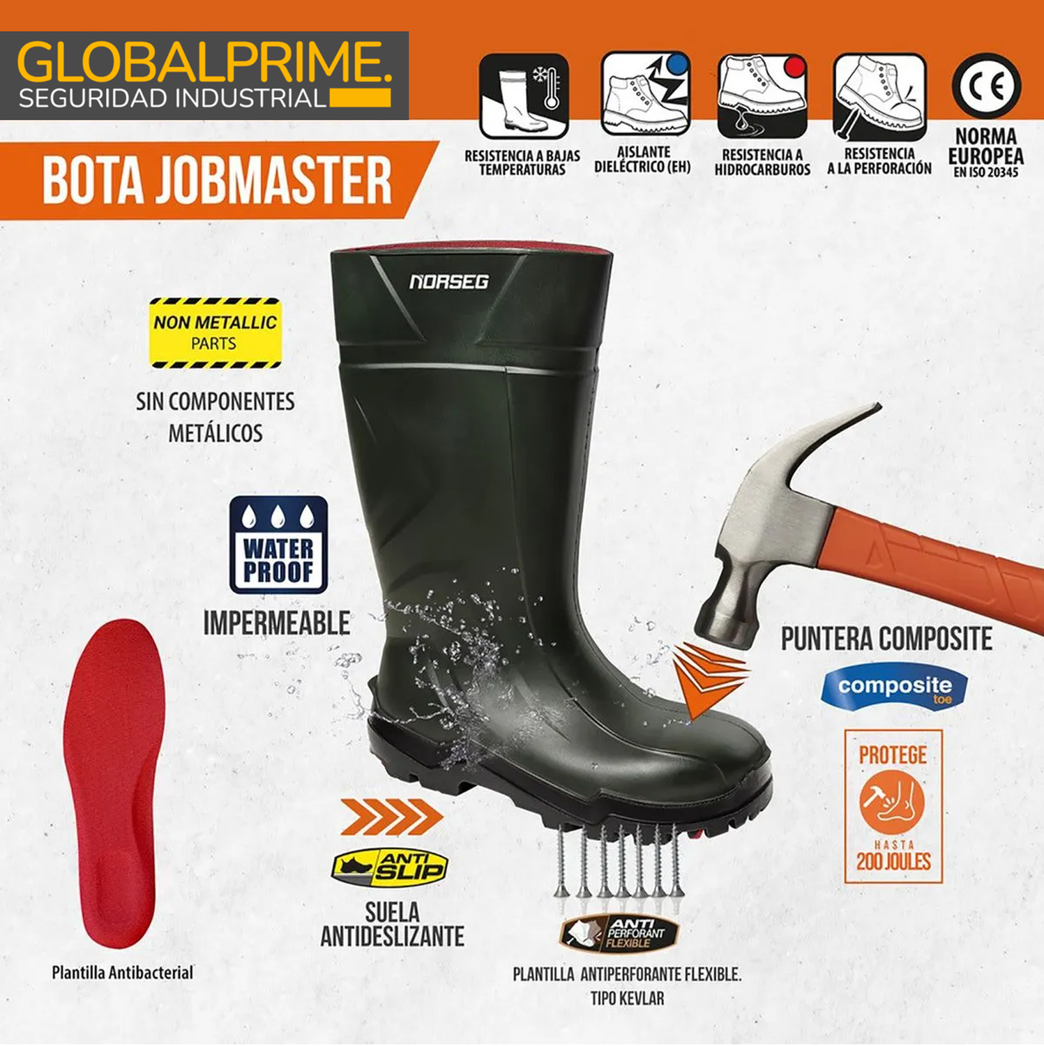 Bota industrial Norseg PU termica Jobmaster-7