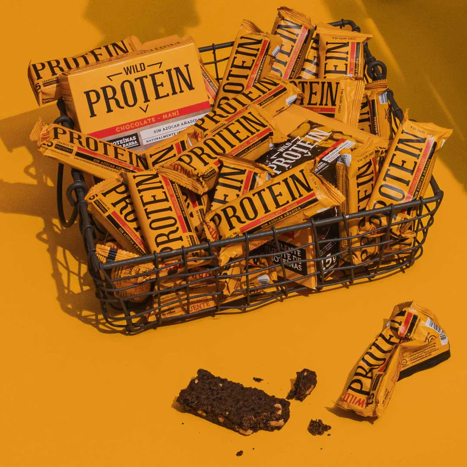 Barras de proteina Wild Protein - Chocolate Maní (16 unidades)-2
