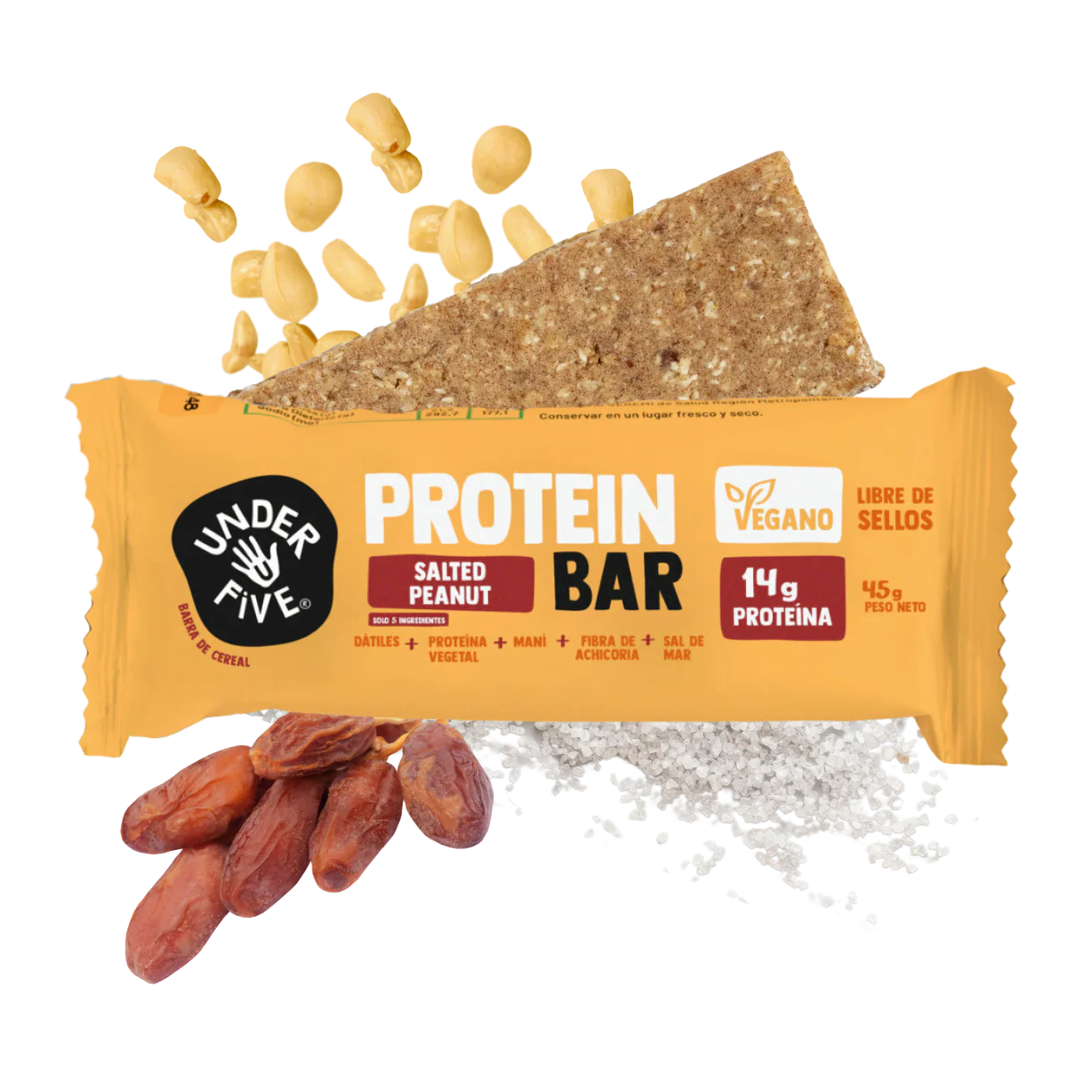 Barra de proteina Underfive - Salty Peanut (12 unidades)-3