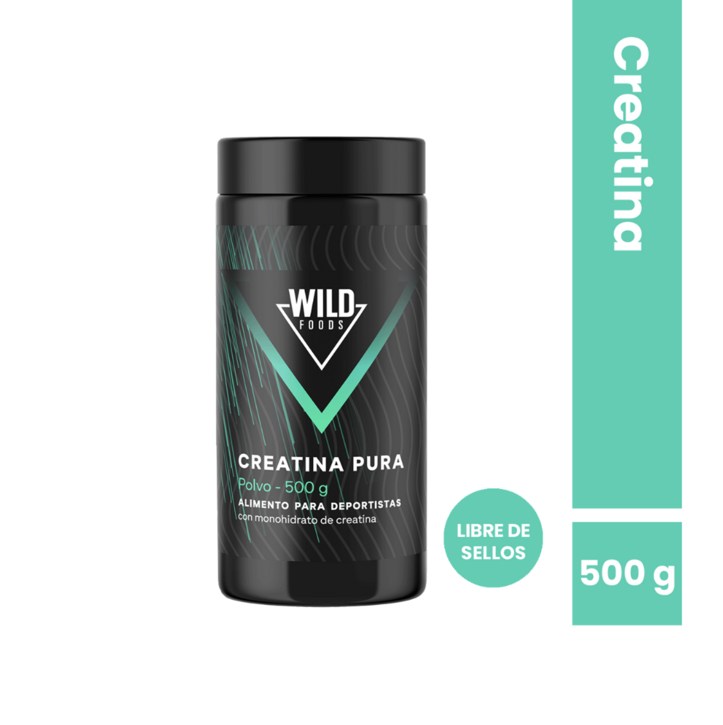 Creatina Monohidratada Wild Foods - 500 gr (100 servicios)-0