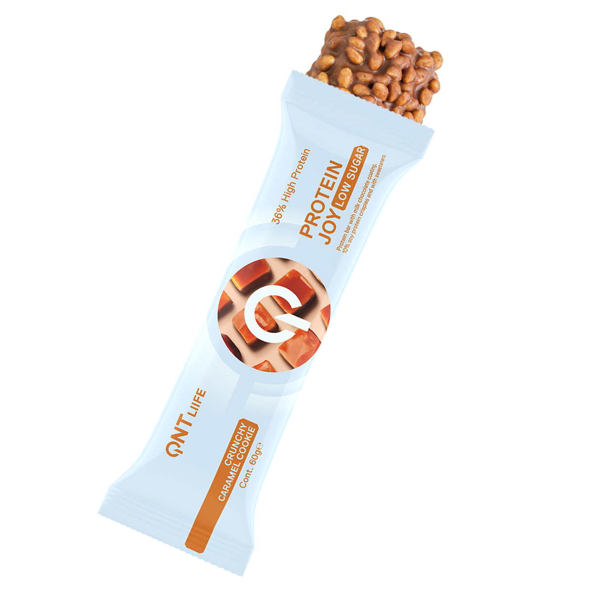 Barra de proteina QNT - Joy Caramel Crunchy (12 unidades)-5