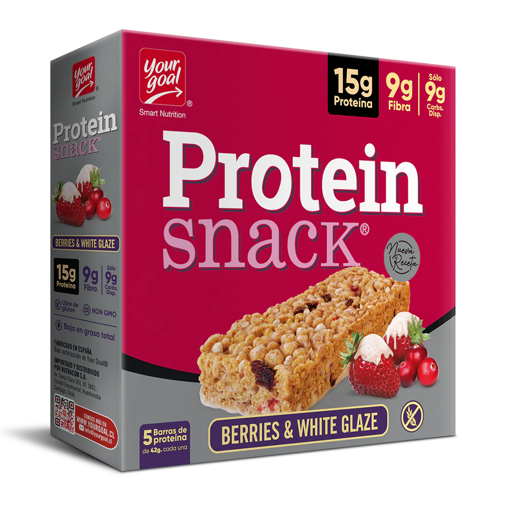 Barra de proteina Protein Snack - Berries & Glaseado (5 unidades)-0