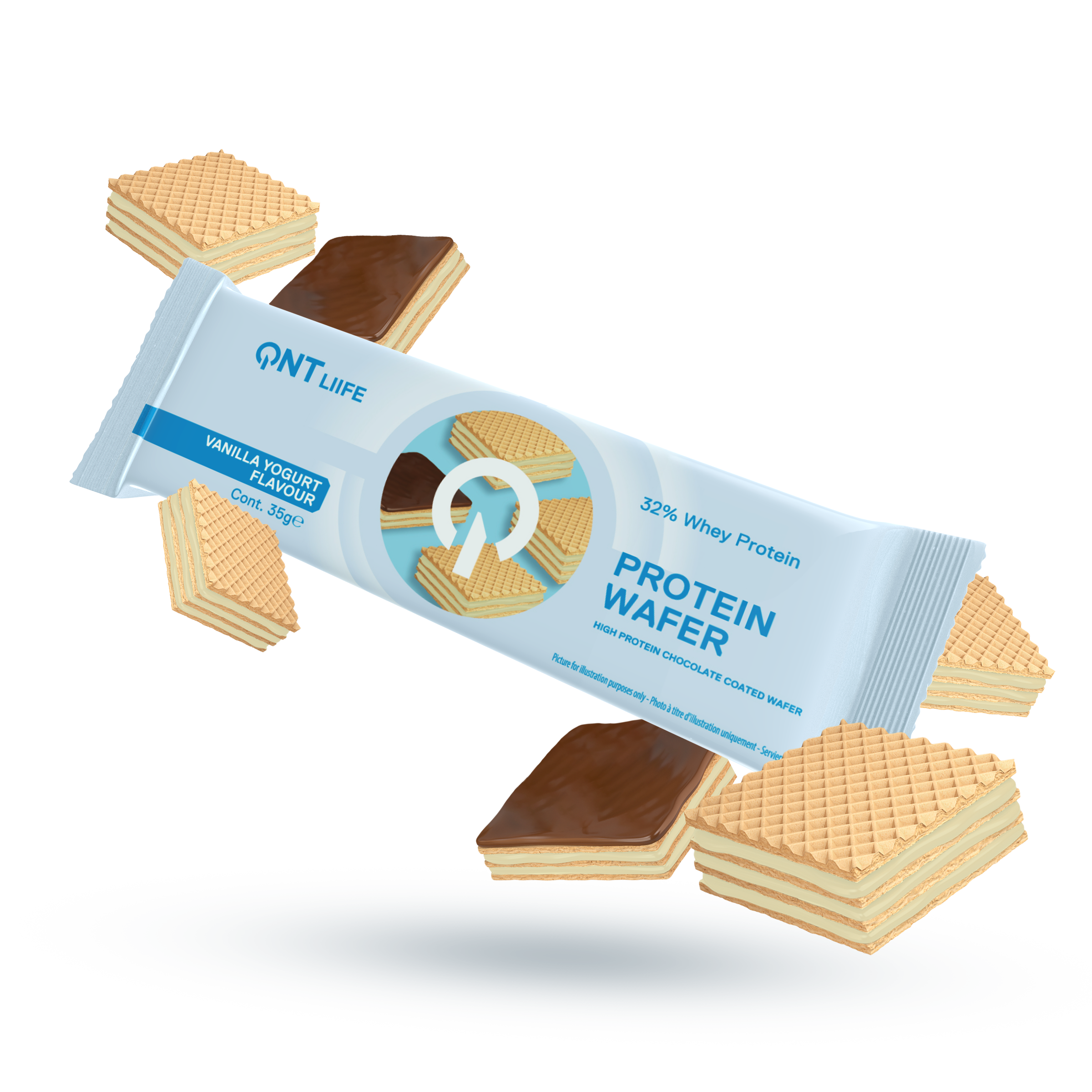 Barra de proteina QNT - Waffle Vainilla Yogurt (12 unidades)-5