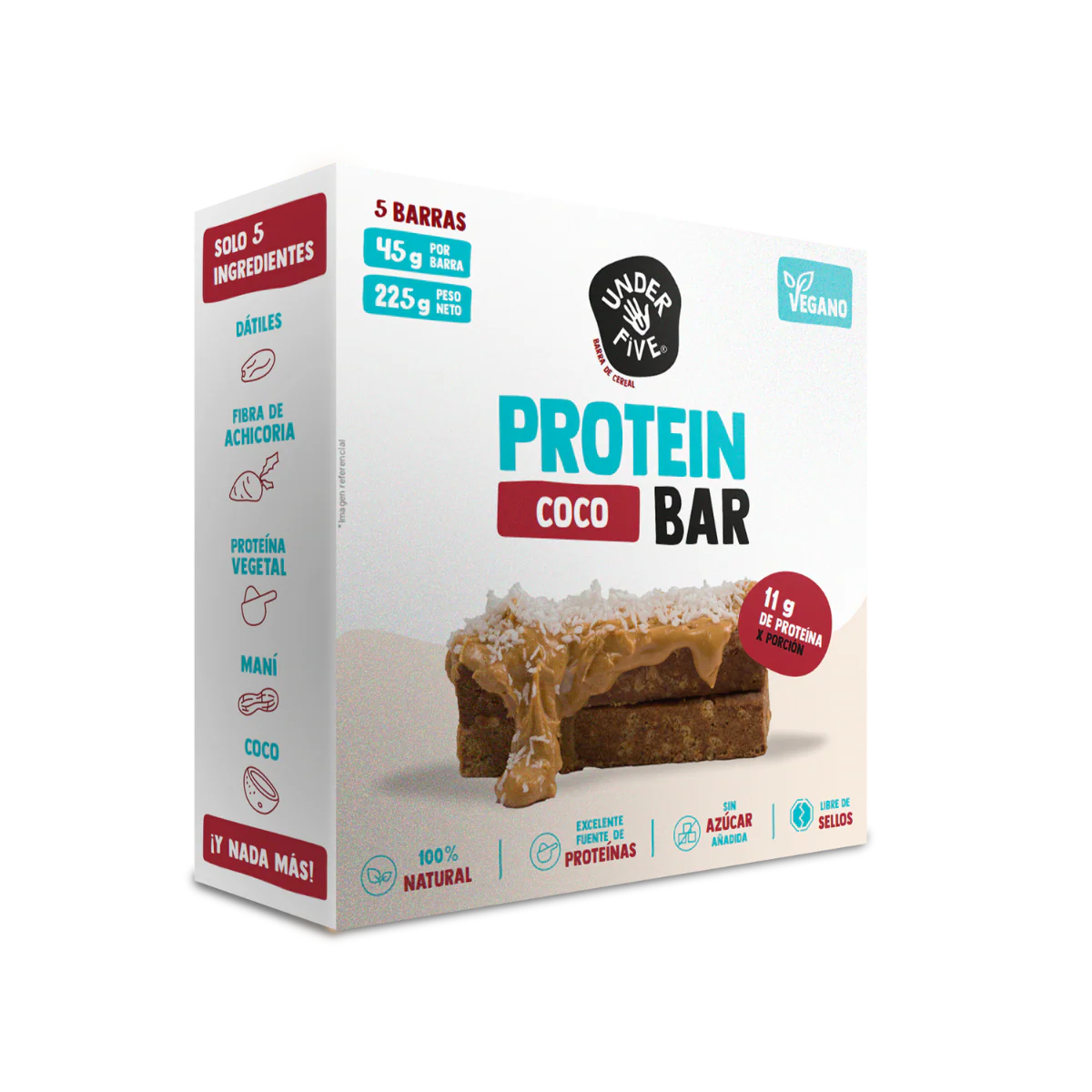 Barra de proteina Underfive - Coco (5 unidades)-0