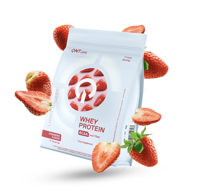 Proteina en polvo QNT - Whey Protein Frutilla 500 gr-0