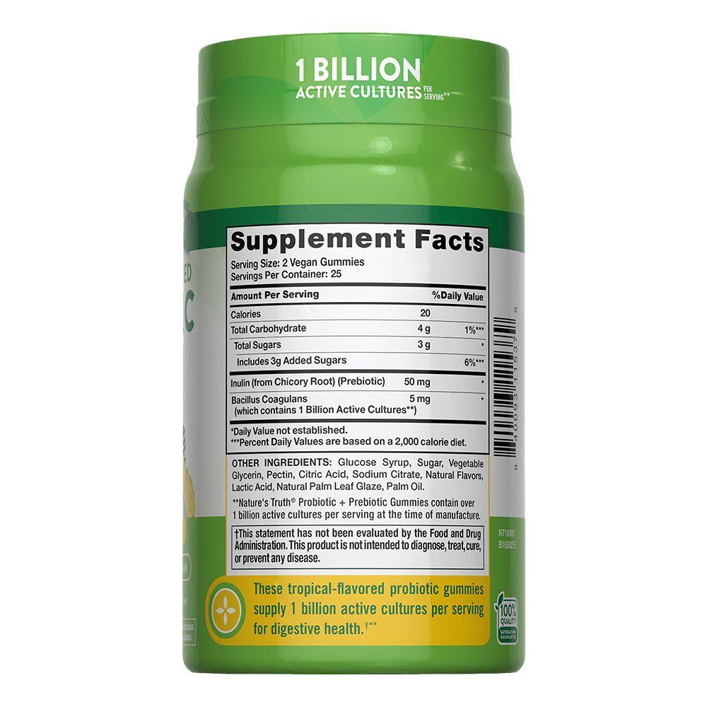 Gomitas de Probioticos Natures Truth - Probiotic + Prebiotic Gummies (50 unidades)-6