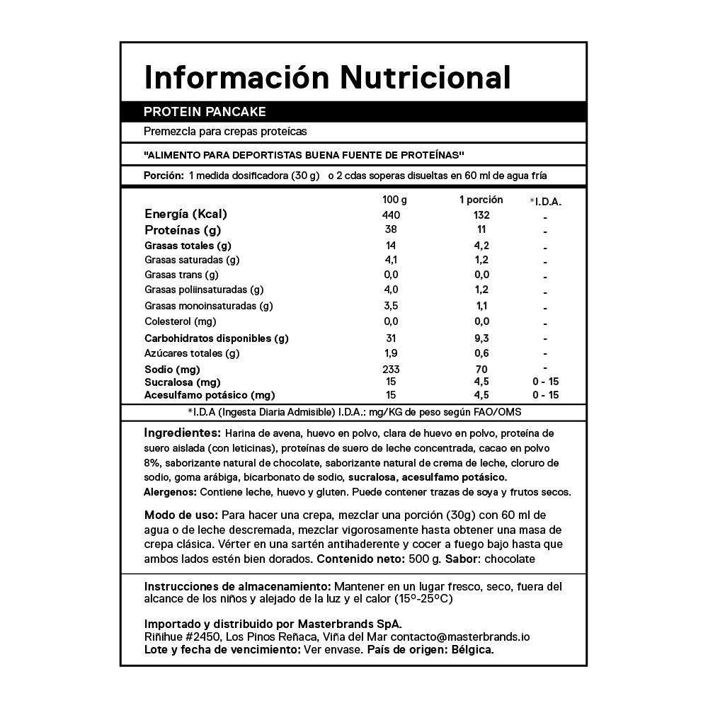 Mezcla de Pancake Protein QNT - Chocolate 500 gr-3