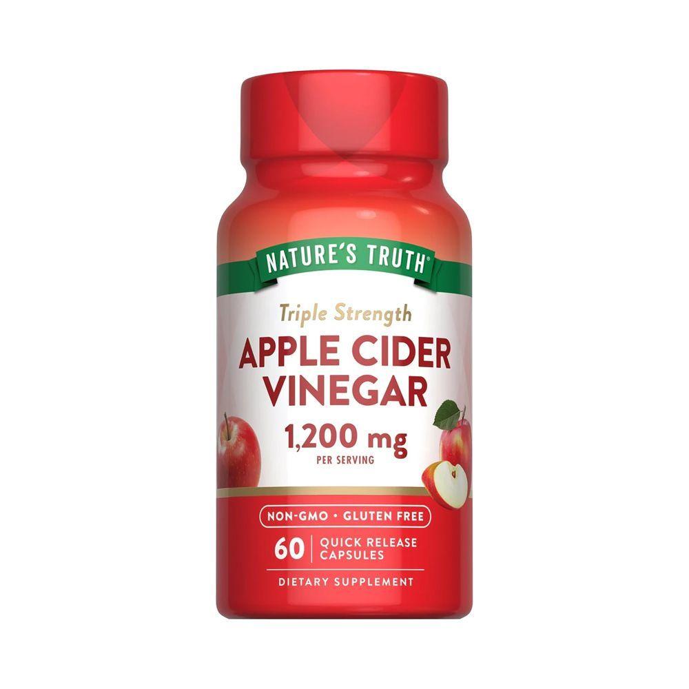Vinagre de Manzana Natures Truth - Apple Cider Vinegar 1200 mg (60 cápsulas)-0