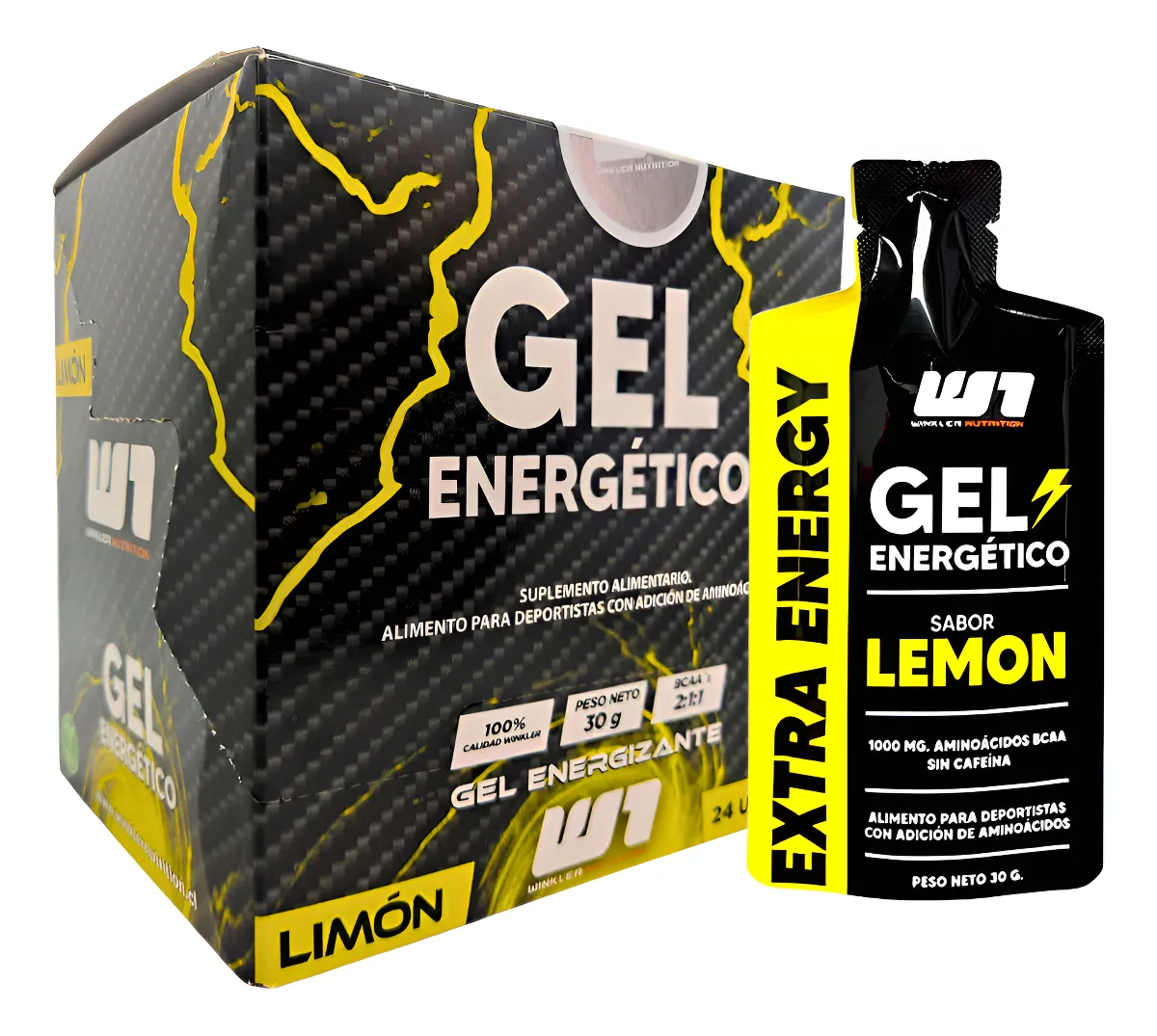 Gel Energético Winkler Nutrition - Limon 24 unidades (30ml c/u)-1