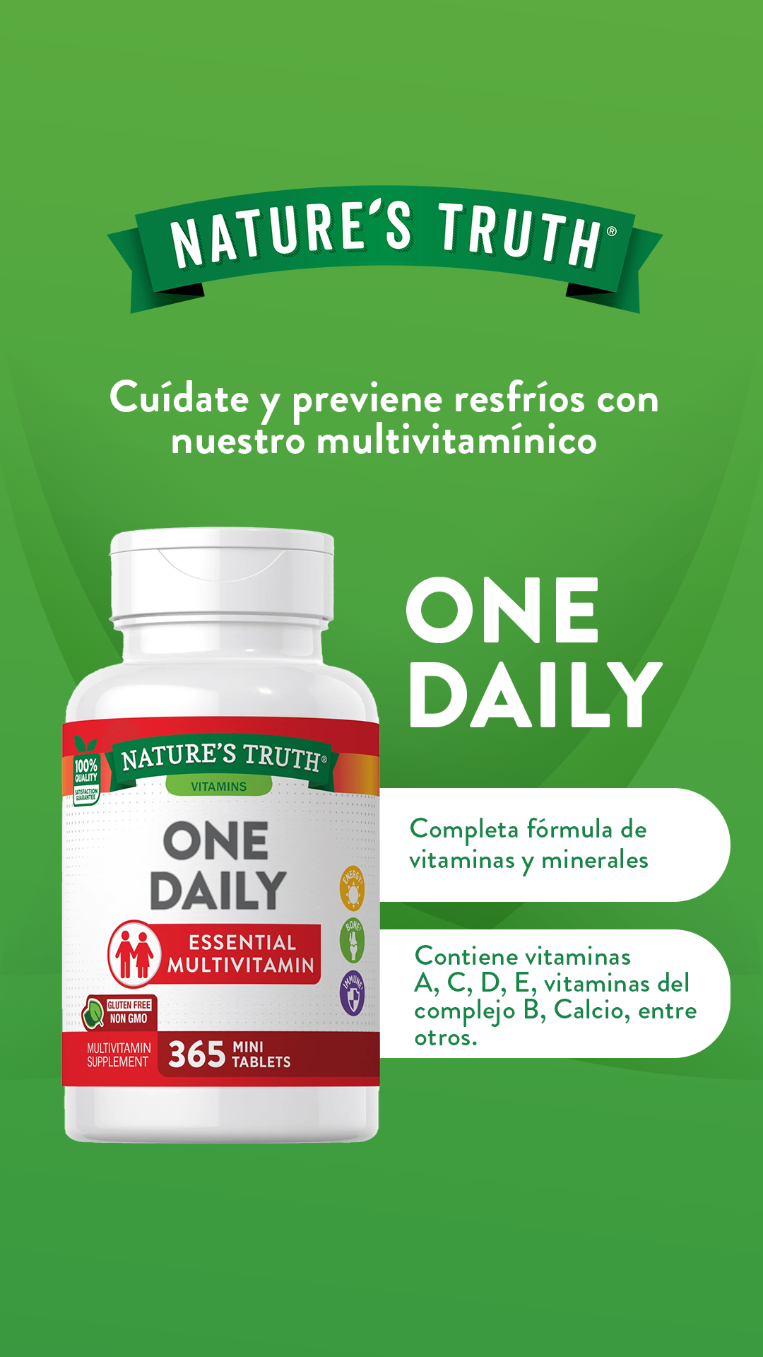 Multivitamínico Natures Truth - One Daily (100 cápsulas)-1