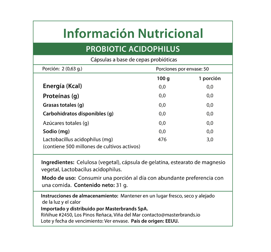 Probioticos Acidophilus Natures Truth - Lactobacillus acidophilus (100 cápsulas)-5